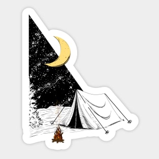 Night camp Sticker